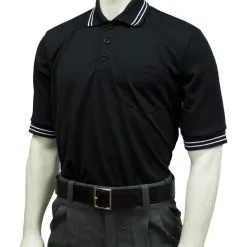 Performance Mesh Umpire Short Sleeve Shirt - Black