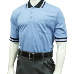Performance Mesh Umpire Short Sleeve Shirt - Carolina Blue