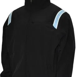 Long Sleeve Microfiber Shell Pullover Jacket - Black With Powder