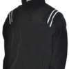 Long Sleeve Microfiber Shell Pullover Jacket - Black With White
