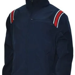 Thermal Fleece Baseball/Softball Jacket - Navy With Red