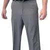4-Way-Stretch Flat Front Pants With Slash Pockets - Medium Grey