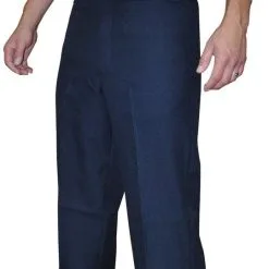 Flat Front Combo Pants- Navy