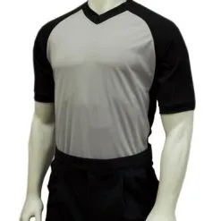 Men's Dye-Sublimated Grey W/ Black Raglan Sleeve And Black Side Panel
