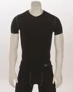 Smitty Black Compression V-Neck Short Sleeve T-Shirt