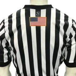 IAABO Body-Flex Basketball Women's Short Sleeve Shirt - Gold Flag On Back