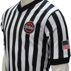 IAABO Body-Flex Basketball Men's Short Sleeve Shirt - White Flag On Left Sleeve