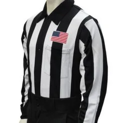 2 1/4" Long Sleeve Football Referee Sleeve Shirt With Flag On Left Chest