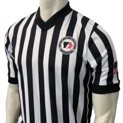 IGHSAU Basketball Men's Body-Flex Referee Shirt With Side Panels
