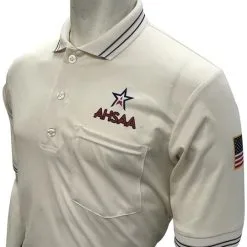 AHSAA Baseball/Softball Umpire Short Sleeve Shirt - Cream