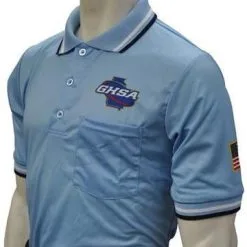 GHSA Softball/Baseball Umpire Short Sleeve Shirt - Powder Blue