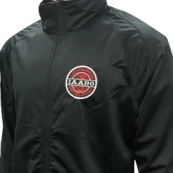 IABBO Black Basketball Track Style Zip Front Jacket