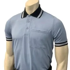 NEW Traditional Body-Flex Umpire Short Sleeve Shirt - Powder Blue/Black