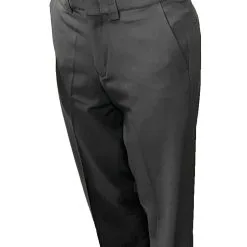 Women’s 4-Way-Stretch Flat Front Pants With Slash Pockets - Charcoal Grey