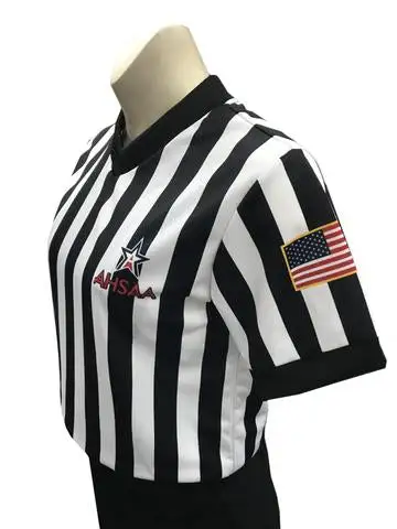 AHSAA Basketball Body-Flex Women's Referee Shirt 1 AHSAA Basketball Body-Flex Women's Referee Shirt